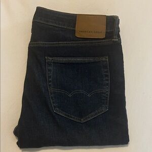 American Eagle Outfitters Men's Indigo Jeans, Slim Straight Denim Jeans